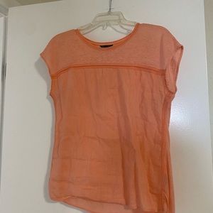 Massimo Dutti Linen top. Coral color. Size S